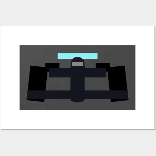 Formula racing driver - Black Posters and Art